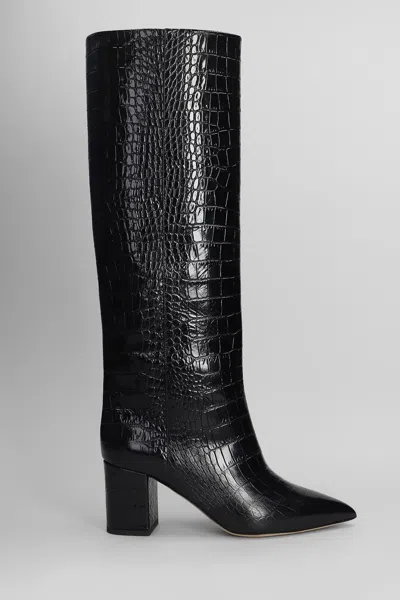 Paris Texas Anja Boot 70 High Heels Boots In Black Leather