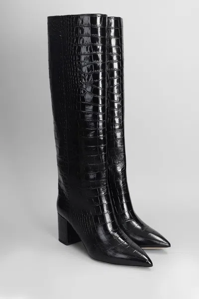 Paris Texas Anja Boot 70 High Heels Boots In Black Leather