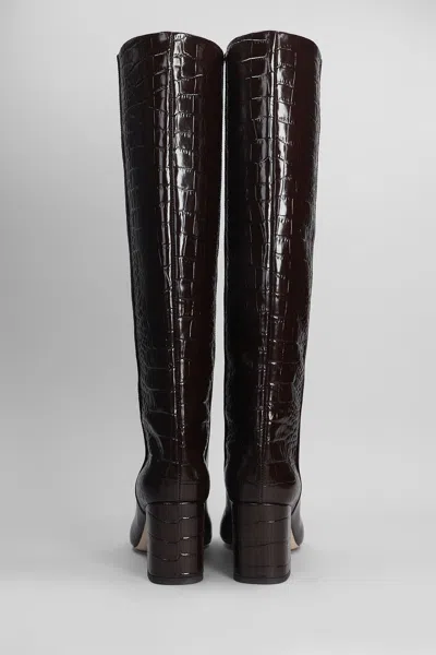 Paris Texas Anja Boot 70 High Heels Boots In Dark Brown Leather