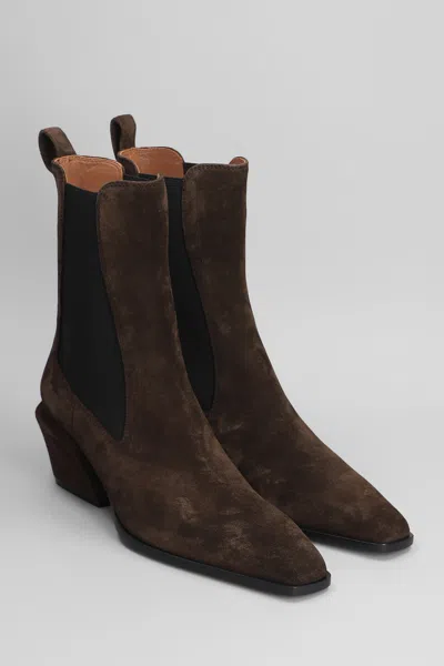 Paris Texas Bettina Anke Boot 50 Texan Ankle Boots In Brown Suede