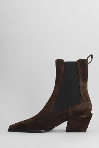 Paris Texas Bettina Anke Boot 50 Texan Ankle Boots In Brown Suede