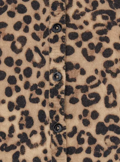 Semicouture Leopard-print Button-up Cardigan In Animal Print