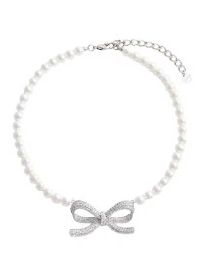 Self-portrait Pearl Bow Necklace