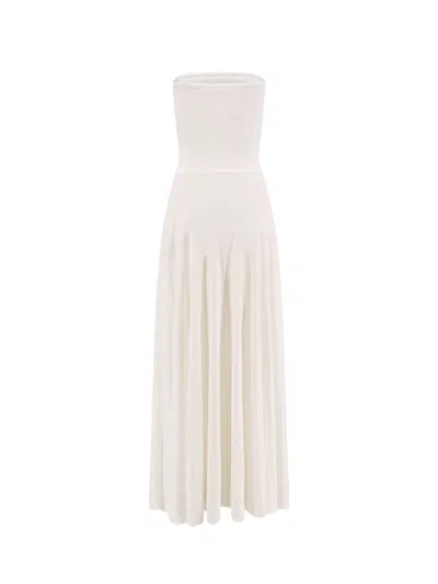 Alaïa Linen Blend Maxi Dress