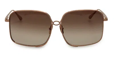 Linda Farrow Genevieve - Rose Gold Sunglasses