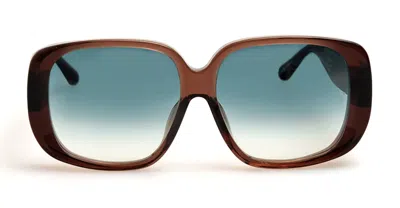 Linda Farrow Astrid - Brown / Aqua Sunglasses