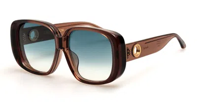 Linda Farrow Astrid - Brown / Aqua Sunglasses