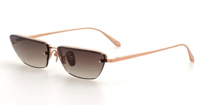 Linda Farrow Cleo - Rose Gold Sunglasses
