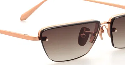Linda Farrow Cleo - Rose Gold Sunglasses