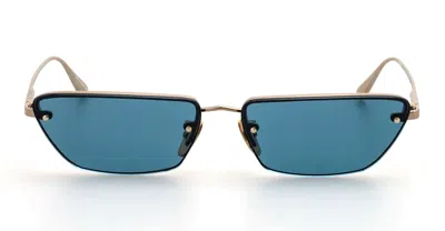 Linda Farrow Cleo - Light Gold / Aqua Sunglasses