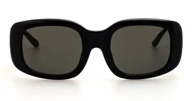 Linda Farrow Celeste - Black / Yellow Gold Sunglasses
