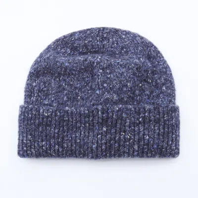 Brunello Cucinelli Speckled Ribbed Beanie In Purple