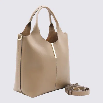 Tod's Light Beige Leather Top Handle Bag