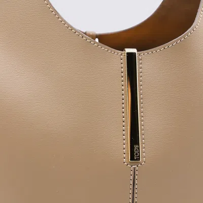 Tod's Light Beige Leather Top Handle Bag