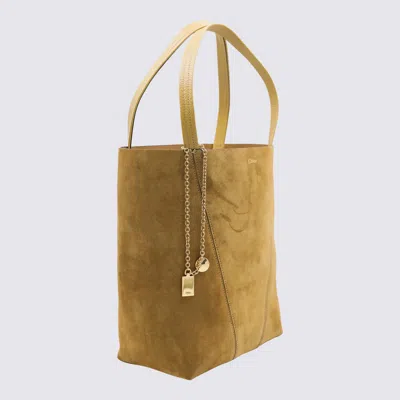 Chloé Dark Gold Leather Totes