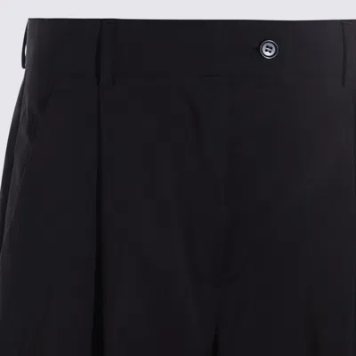 Sportmax Dark Brown Cotton Velo Pants In Black