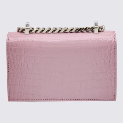 Alexander Mcqueen Pink Leather Jewelled Satchel Mini Shoulder Bag