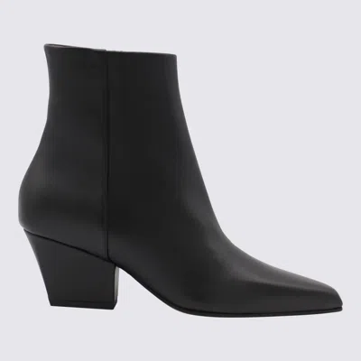 Paris Texas Black Leather Jane Boots