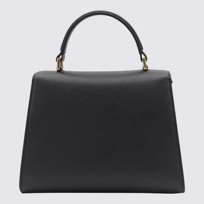 Valentino Garavani Structured Handbag With Signature Logo Closure In Black