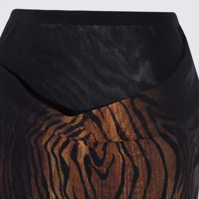 Jean Paul Gaultier Black And Red Midi Skirt