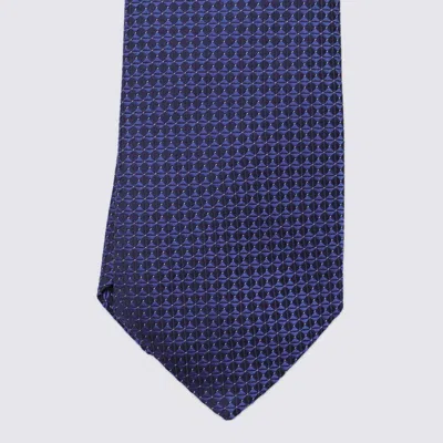 Canali Geometric-pattern Tie In Blue