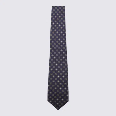 Canali Wool Tie In Blue