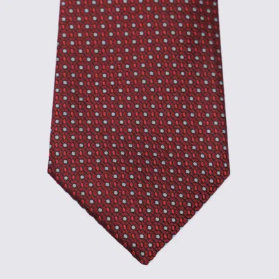 Canali Wool Tie In Red