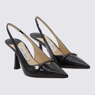 Jimmy Choo Amita 85 Patent Leather Slingback Pumps