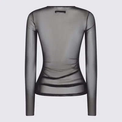 Jean Paul Gaultier Top The Sequin In Tulle Nero Donna