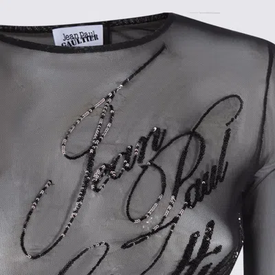 Jean Paul Gaultier Top The Sequin In Tulle Nero Donna