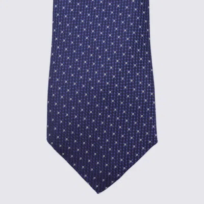 Canali Pointed Tie In Blue