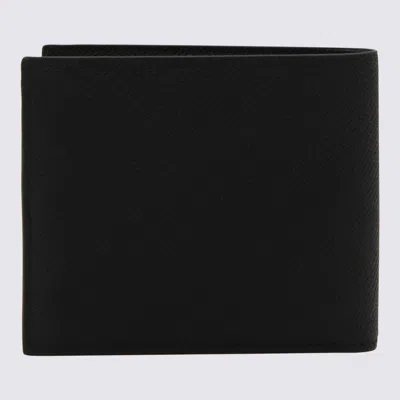 Ferragamo Black Leather Wallet In Black