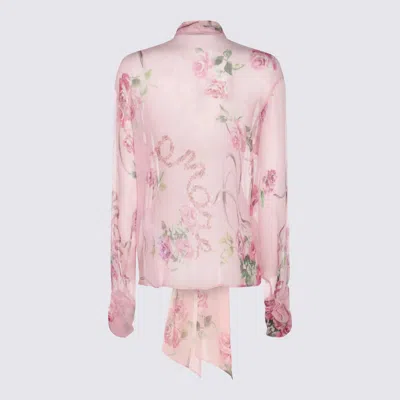 Blumarine Floral-print Tie-neck Blouse