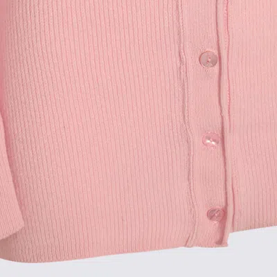 Blumarine Feather Trim Longline Ribbed Knitwear