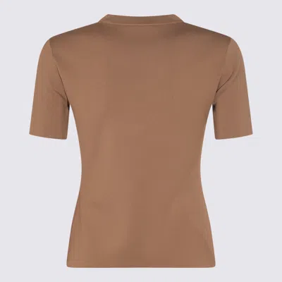 Max Mara Adelio Viscose Blend T-shirt In Brown