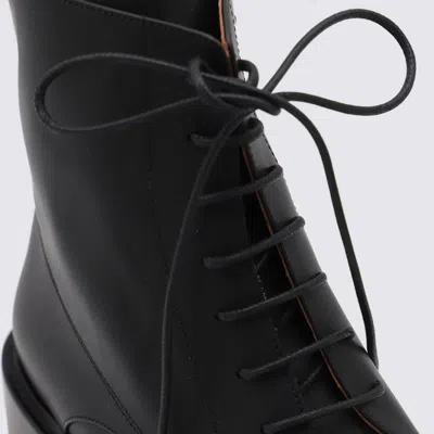 Malone Souliers Short Boots With Toe Cap And Thick Heel In Black