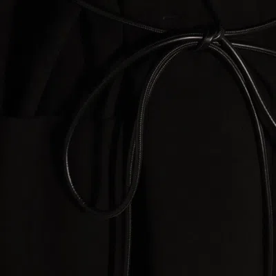 Sportmax Belted Double-breasted Coat In Black