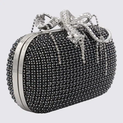 Self-portrait Navy Crystal Clutch