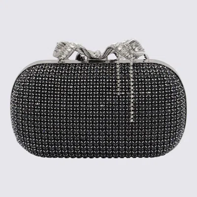 Self-portrait Navy Crystal Clutch