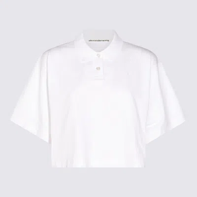 Alexander Wang Collared Shirt With Short Sleeves In White