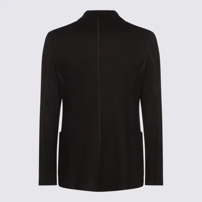 Giorgio Armani Official Store Icon Double-breasted Jacket In Fulled Cashmere Interlock