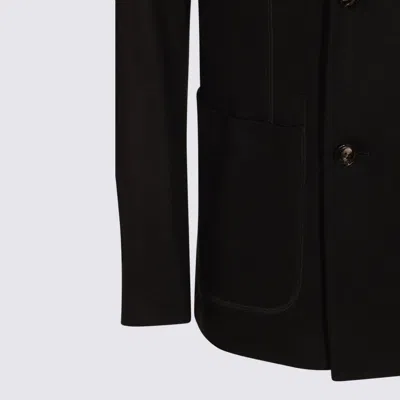 Giorgio Armani Official Store Icon Double-breasted Jacket In Fulled Cashmere Interlock