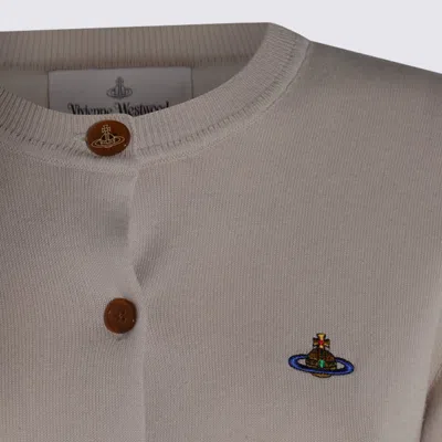 Vivienne Westwood Off-white Bea Ribbed-knit Cardigan
