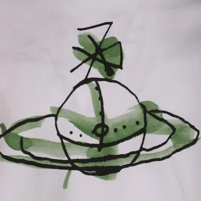 Vivienne Westwood Crew Neck Graphic Print Short Sleeves In White