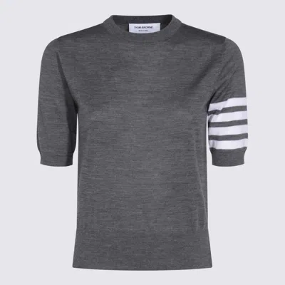 Thom Browne 4bar Wool Top In Gray