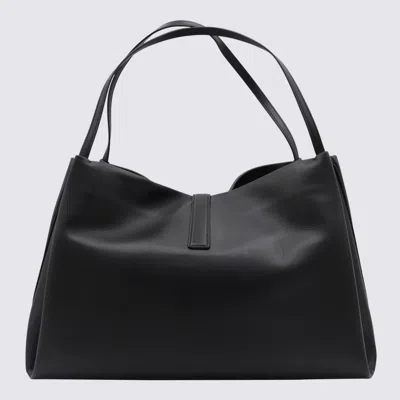 Ferragamo Buckle Strap Soft Structure Shoulder Bag In Black
