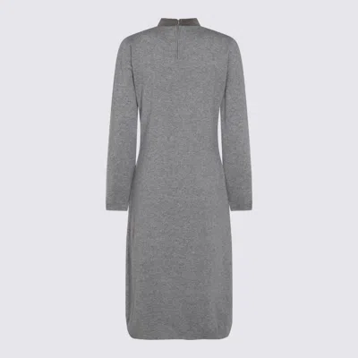 Fabiana Filippi Knee Length Dress High Neckline In Gray