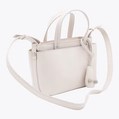 Fabiana Filippi White Leather Top Handle Bag