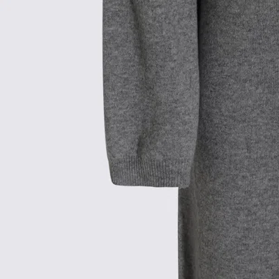 Fabiana Filippi Knee Length Dress High Neckline In Gray