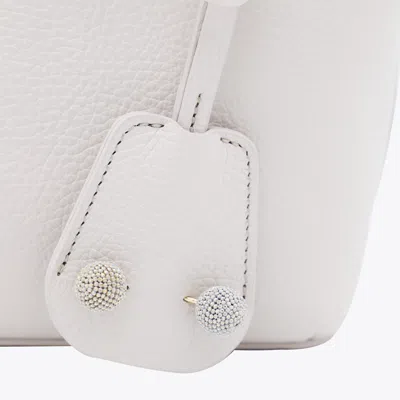 Fabiana Filippi White Leather Top Handle Bag